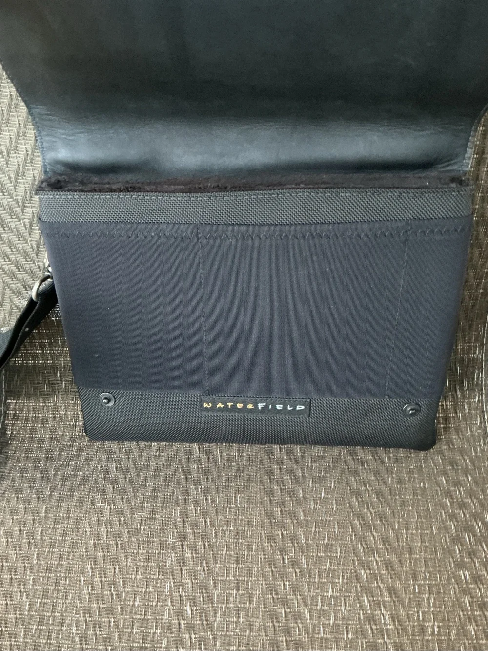 Waterfield Design SF Brown/Black Leather Messenger Bag